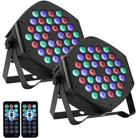 RGB Stage Lighting 2Pack, 36LED Dj Par Lights, Uplighting for Events, Sound Activated, Remote and DMX Control, for Wedding, Party, Concert, Festival